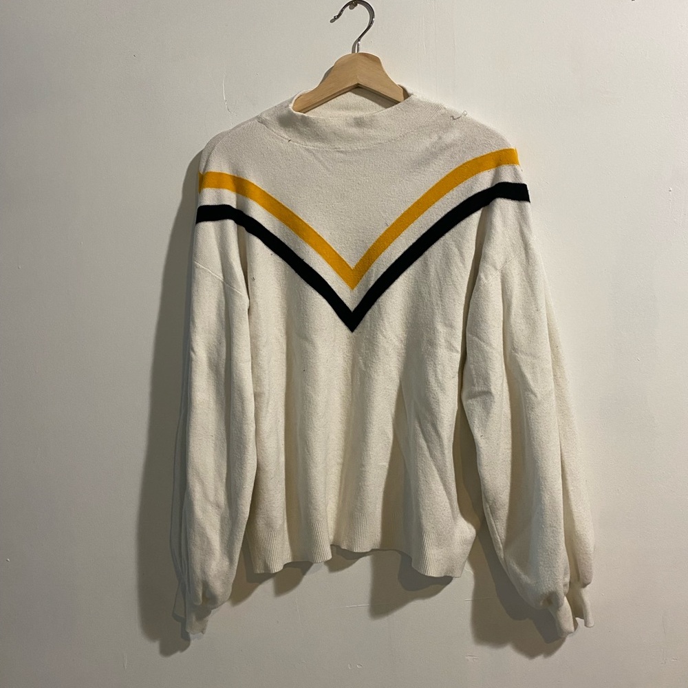 Long sleeve white sweater